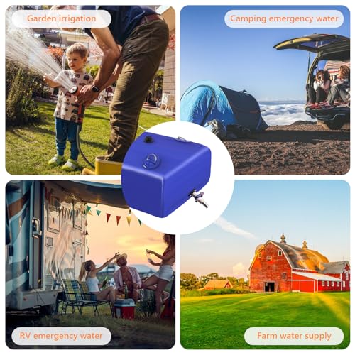 Image of Water Tank, Water Storage Bladder, Portable Water Tank, Water Bladder Tank, Large Water Storage, Water Storage Containers for Camping, Garden, Emergency Water Storage Black