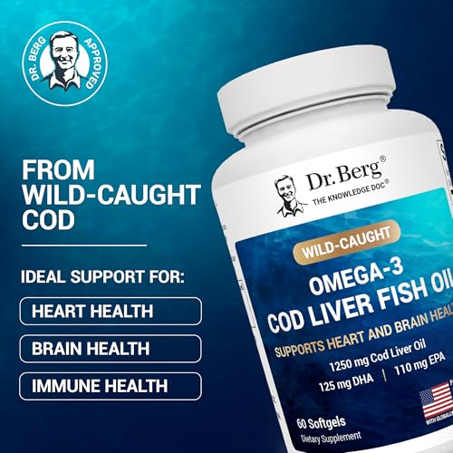 image for Dr. Berg Nutritionals Dr. Berg Maximum Strength Omega-3 Cod Liver Fish