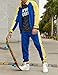 DUOFIER Men Athletic Tracksuit Full Zip Warm Jogging Sweat Suits, Blue-2XL XX-Large
