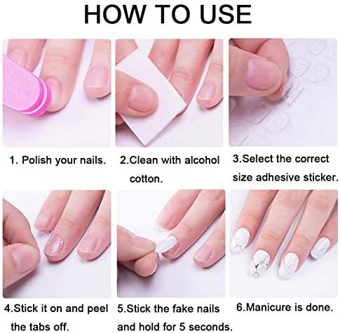 720Pcs False Nails Stickers Double-side Glue Nail Sticker Adhesive Nail Tabs False Nail Glue Stickers Transparent Fake Nails Tips Tapes for Manicure Supplies DIY Nail Art Decoration (30 Sheets)