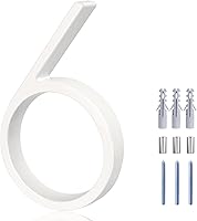 Vista 54 de Números de casa flotantes - Números de casa de dirección modernos de 5 pulgadas con kit de uñas e instrucciones, fáciles de instalar, número 2