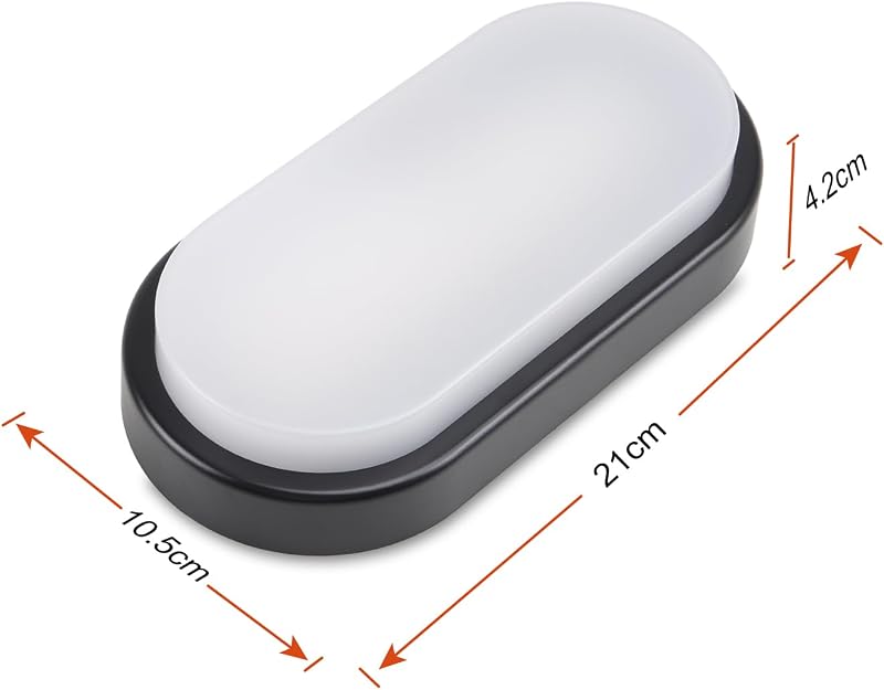 da LIGHT LED Mennyezeti Lámpa 12W 1020 Lumen Vízálló IP54 Fürdőszoba Nappali Pince 4000K Semleges Fehér 2db