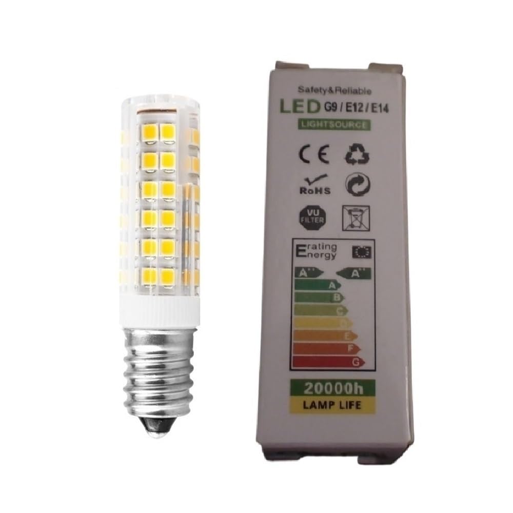 YSJX Lighting, Confezione da 10 lampadine a LED a mais AC220V G4/G9/E11/E12/E14/E17 9W dimmerabili in ceramica + PC Light 102 LED(Warm White,E17)