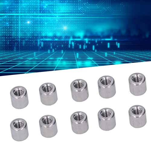 50 Stück Runde Verbindungsmutter Rund M4 304 Edelstahl Kupplungsmutter Innengewinde Stangenbeschlag