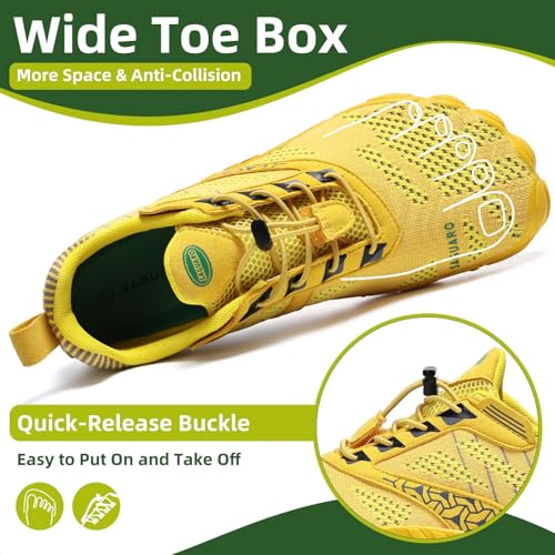 Image of SAGUARO Womens Mens Barefoot Shoes Minimalist Trail Runner Wide Toe Box Zero Drop Outdoor Cross Training Shoe