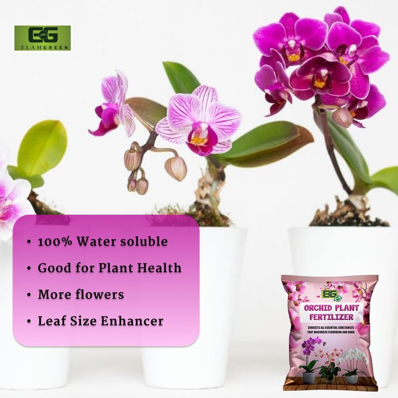 Image of Elamgreen Orchid Fertilizer for Plants - Indoor Plant Fertilizer for Orchid, Flower Plants & Balcony Gardening 2kg