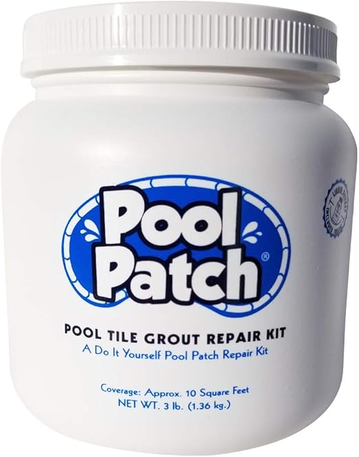 Pool Patch Gray Pool Tile Grout Repair Kit, 3-Pound, Gray
