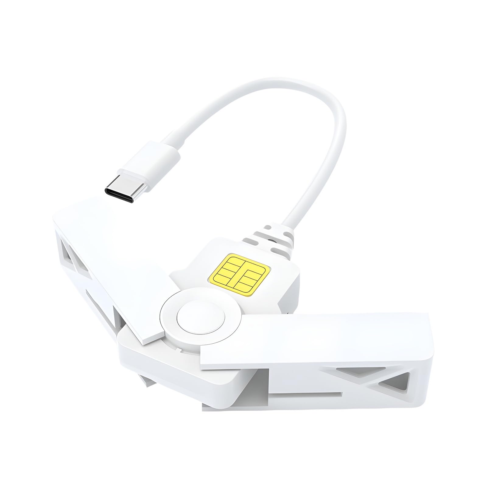 Tazweeq Type C Smart Card Reader, 2 in 1 CAC Reader Military, Type-C Common Access Credit Card/ID/IC Bank/Health/Government ID/PIV CAC Chip Card with Windows, for Android Phones, MacBook Pro