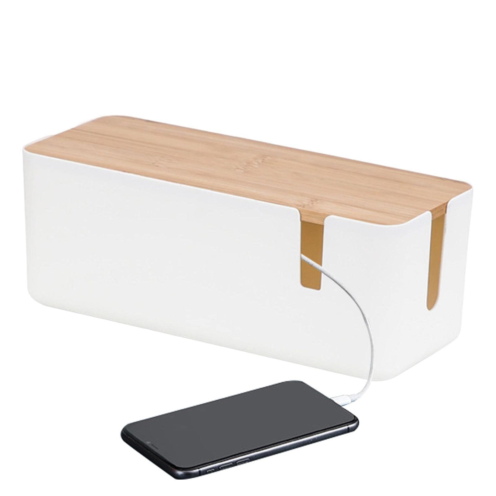 Cacher les fils électriques sous le bureau grâce à la boîte cache câble