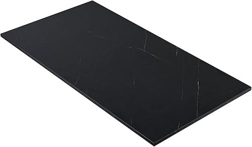 Miniatura 100 de Kaboon Mesa universal de 45.67 x 23.62 pulgadas, escritorio sólido de una pieza, encimera de melamina reversible, escritorios dobles, escritorio en