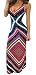 Bigyonger Women's Sexy Backless Halter Neck Vintage Floral Print Maxi Dress