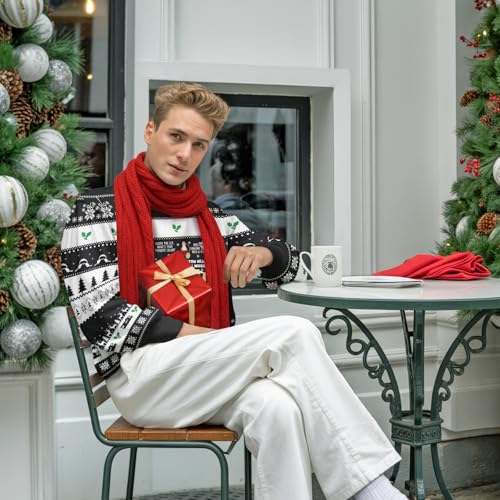 Image of 99TIMORO Funny Ugly Christmas Sweater for Men and Women, Holiday Pullover 2025, Novelty Crewneck Sweatshirt, Festive Gift