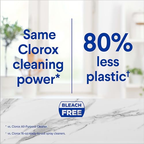 Clorox Bathroom Foamer Refillable Cleaner, Household Essentials, 1 Bottle and 3 Refill, Rain Clean, 1.13 Fl Oz - image 2