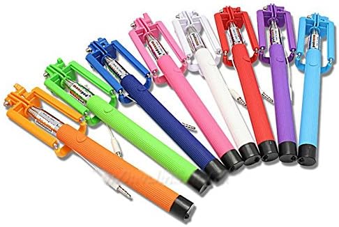 STATEZEN Selfie Sticks with Aux Cable Multicolor