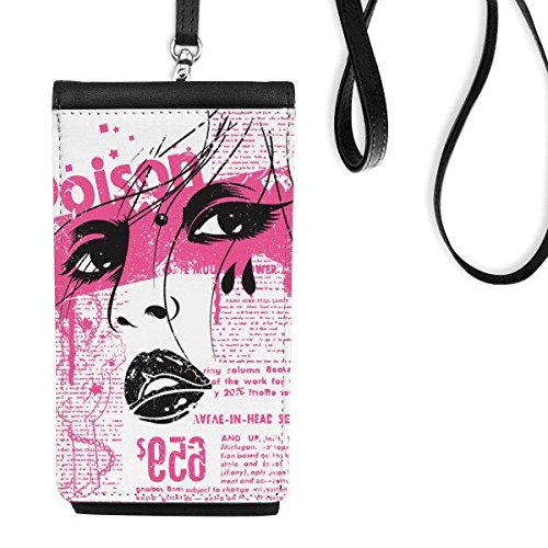 Sac téléphone portable Graffiti Rose Noir léger contre l'encombrement