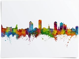 Tallahassee Florida Skyline art print poster, unframed -14849