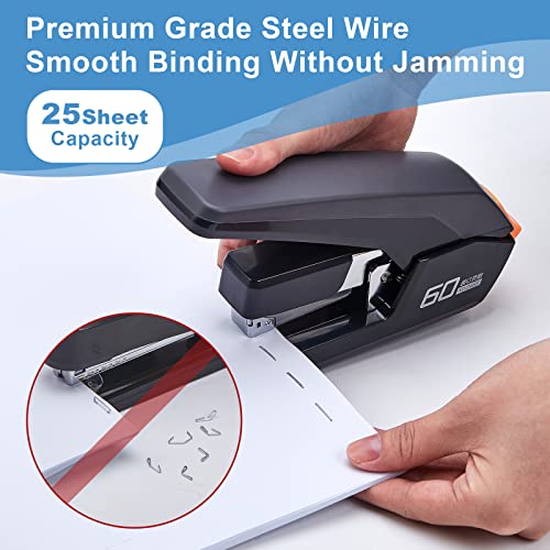 Ezwork Standard Staples, 1/4 Inch Length, 25 Sheet Capacity, 10000 Staples, 10 Pack General Purpose Staple, Jam Free Sharp Chisel Point Staples For Most Standard Desktop Staplers (24/6, 1/4'' Length) #TOP5