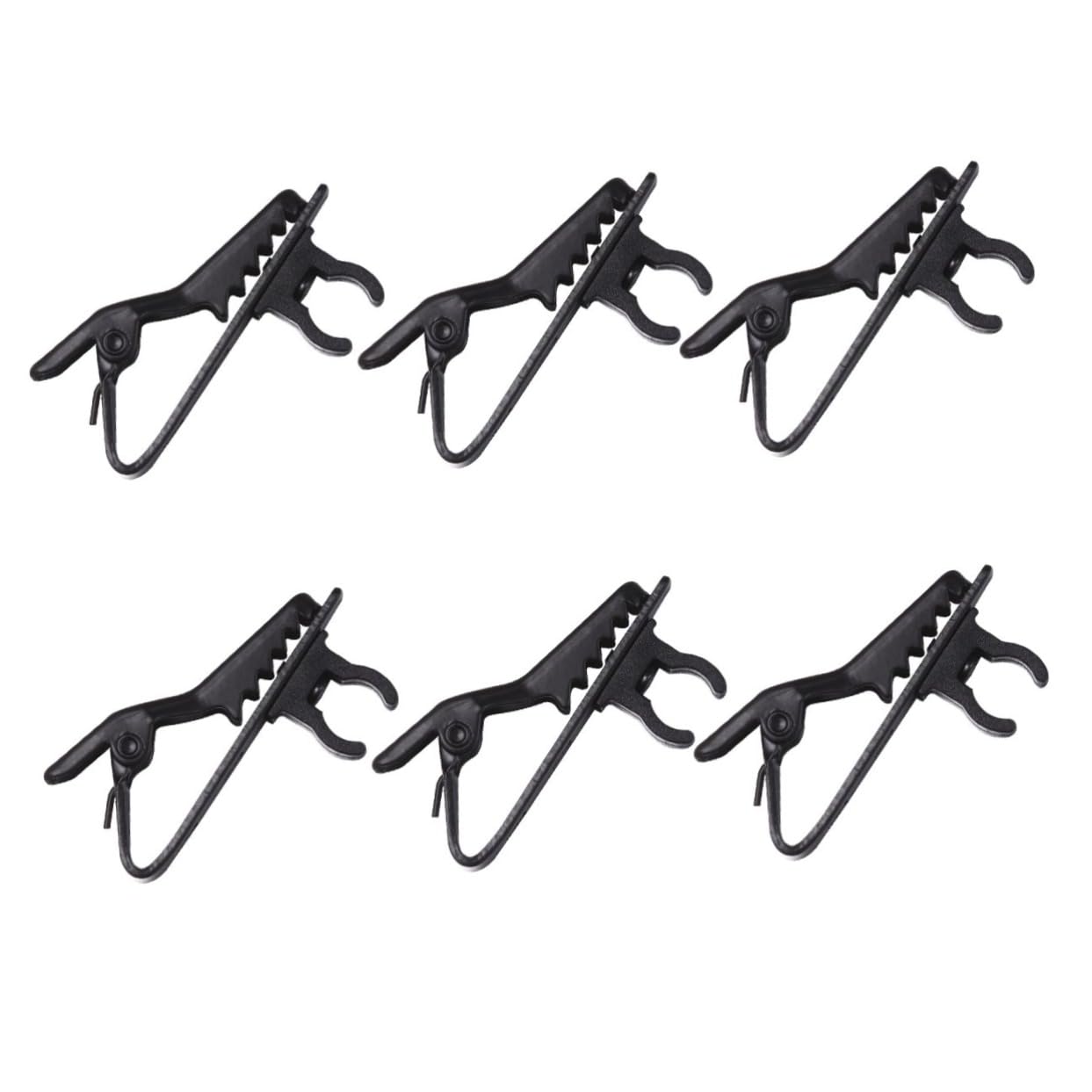 Yardwe 10Pcs Lapel Microphone Clip Tie Clip Iron Clip for Easy Attachment for Lectures Online Meetings and Video Conferencing Black Microphone
