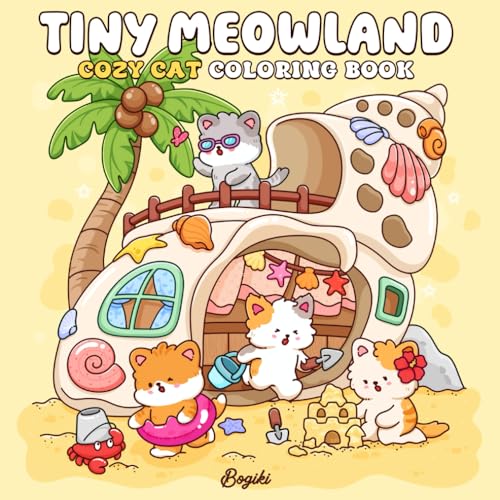 Tiny Meowland: An Isometric Coloring Book for Adults and Teens Featuring Adorable Cat Scenes in Miniature Worlds for Relaxation