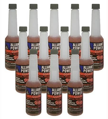 Alliant Power LUBRIGUARD Diesel Fuel Treatment + Cetane Improver | 1/2 Pint (8 oz) Pack of 12 Bottles | Alliant Power # AP0528