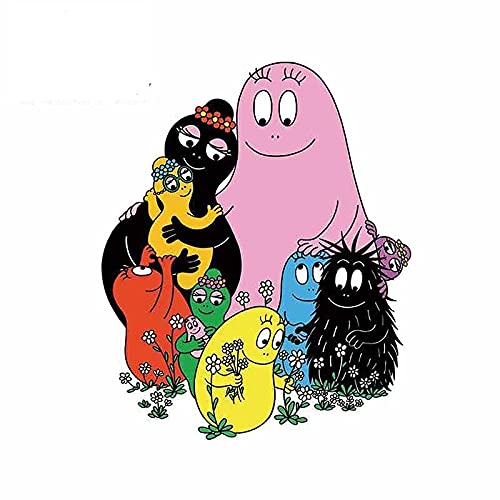 13 cm x 12,8 cm pour Les Barbapapa personnalité autocollant de voiture étanche anti-rayures autocollants pare-chocs