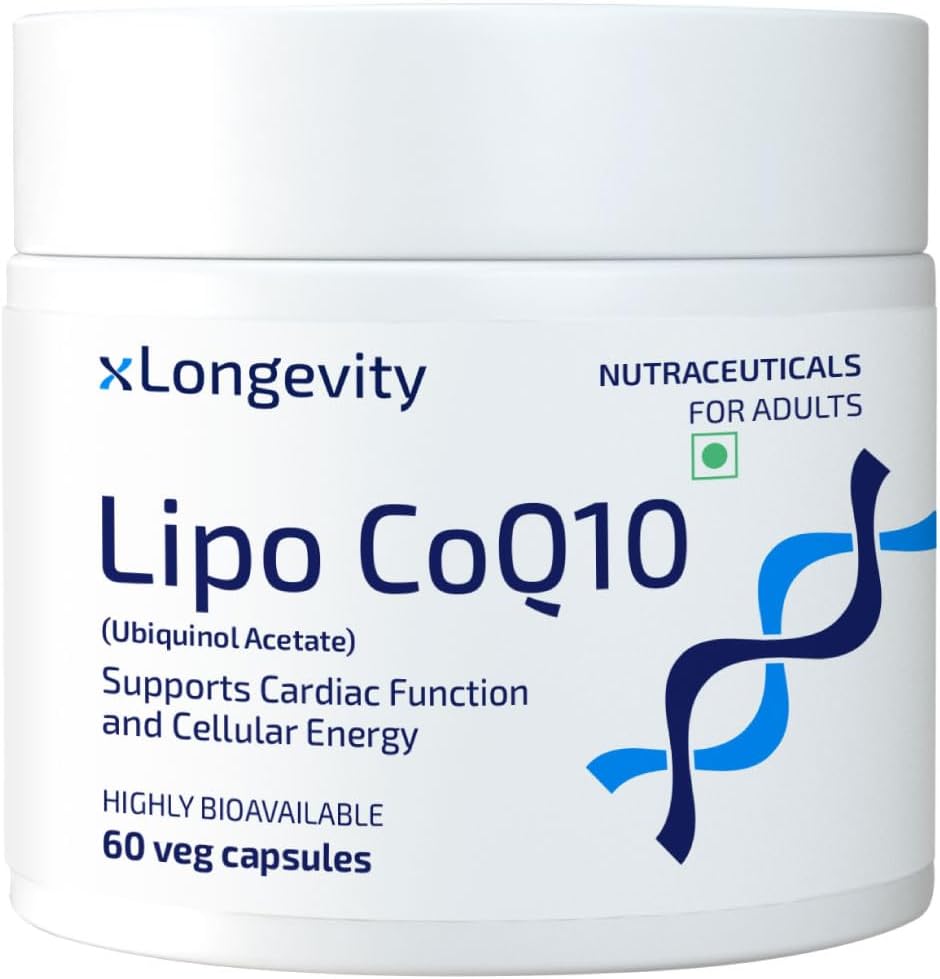 Lipo Coenzyme Q10 supplement, 60 Capsules | Cardiac & Cellular Health Support