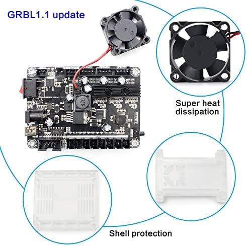 CNCTOPBAOS Upgrade CNC 3018 Pro 3 Axis DIY Mini CNC Router Kit with GRBL Remote Control Offline Controller PVC PCB Acrylic Plastic Wood Cutting Engraving Carving Milling Machine