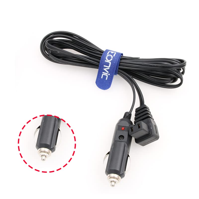 Amazon.com: Eonvic 12V DC Cigarette Lighter Extension Cable with Right  Angle Plug, Mini Fridge Power Cord Car Auto Cooler Replacement Lead Cable  for Car Cooler Box Mini Fridge(Right Angle-3M) : Automotive