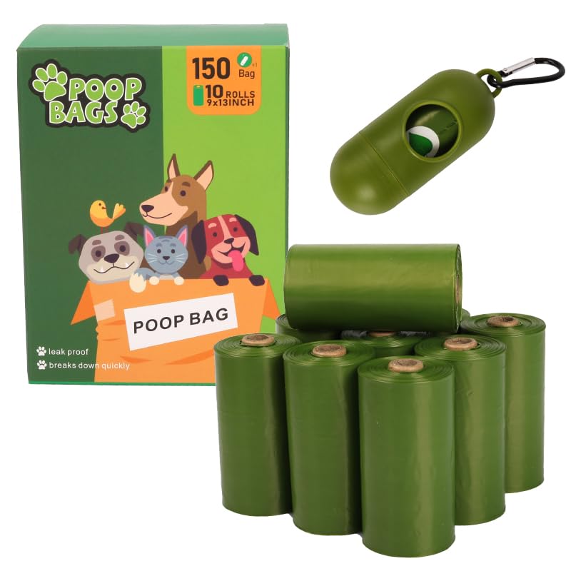 Sacos para Fezes de Cães COIYINGJAUNEI com Aroma de Lavanda e Plástico Espesso, Pacote com 150 Unidades