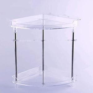 Yuidaaavzz Nologo Drilling Bathroom Shelf Durable Aluminum Kitchen Storage Basket 2 Tiers Bathroom Corner Shelves Adhesive Shower Caddy