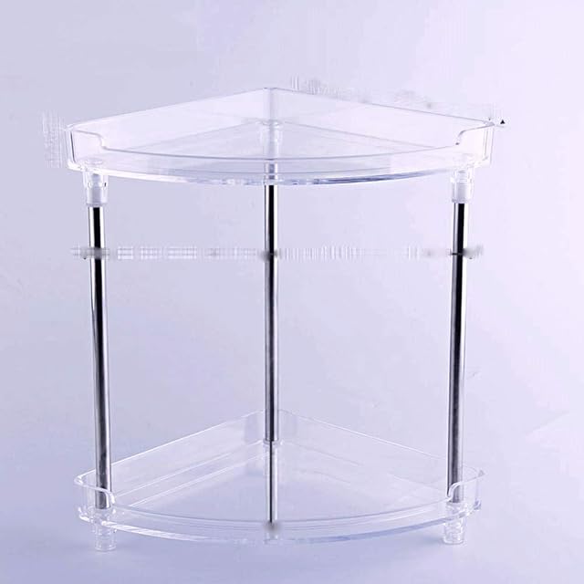 Yuidaaavzz Nologo Drilling Bathroom Shelf Durable Aluminum Kitchen Storage Basket 2 Tiers Bathroom Corner Shelves Adhesive Shower Caddy