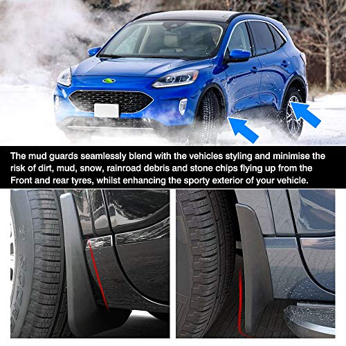 Image of Autorder Mud Flaps Splash Guards for Ford Escape 2020-2025 Accessories Mudflap Fender Flares Front and Rear Mud Guard Set 4PCS (Not for ST-Line Models)