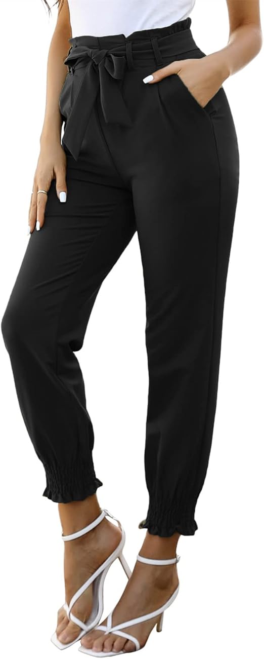 GRACE KARIN Womens Casual High Waist Pencil Pants with BowKnot Pockets
