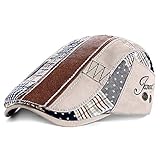 PORSYOND Men Flat Cap Newsboy Hat Beret Cabbie Ivy Cap Patchwork Adjustable Gatsby Newsboy Hat...