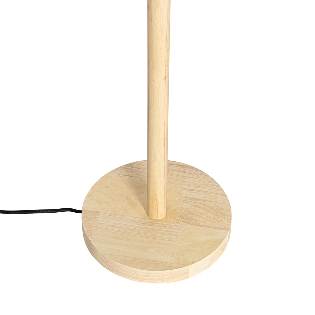 Qazqa rústico Lámpara de pie rural madera con pantalla marrón claro - Mels/Redonda/Alargada Adecuado para LED Max. 1 x 40 Watt