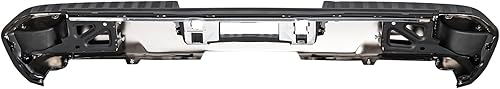Miniatura 4 de Conjunto de parachoques trasero compatible con Chevy Silverado GMC Sierra 1500 2014-2018 Wsensor agujero acero al carbono, cromo pulido