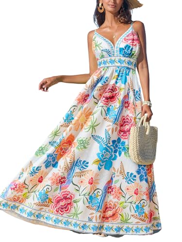 CUPSHE Women's Summer Dresses Casual Spring V Neck Sleeveless Floral Beach...