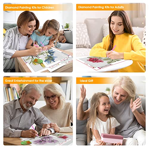 PANAMALAR 5D Full Diamond Painting Art Kit, 4 Pack...