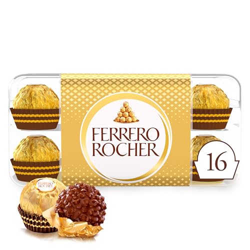 Ferrero Rocher – knusprig-cremige Nuss-Pralinen-Spezialität – Pralinen zum Vatertag – Vatertagsgeschenk für Papa – 1 Packung mit 16 Einzelpralinen 1