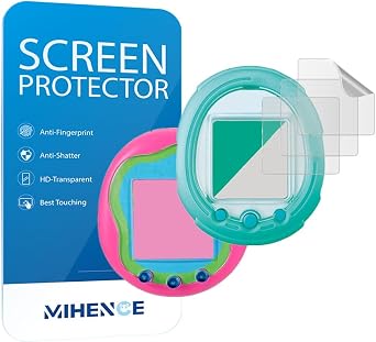 Mihence Compatible for Tamagotchi Smart Screen Protector, HD Premium Real Screen Protector for Tamagotchi Smart Coralpink [ 3PCS ] [ PET ]