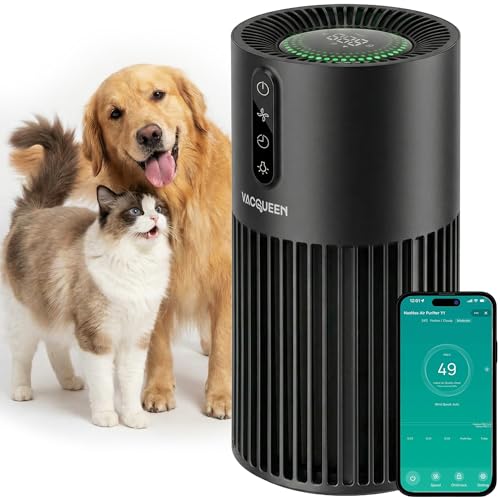 HEPA Air Purifiers for Home Pets, Smart WiFi Air Purifiers for Bedroom, Timer and Alexa Control, Cover 1800 Ft², PM2.5 Monitor, Sleep Mode, Washable Filter Air Cleaner for Pet Hair Odors Smoke Dust