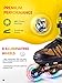 PAPAISON Inline Skates for Boys and Girls with Full Light up Wheels, Beginner Adjustable Illuminating Roller Skates for Kids Youth Women and Men