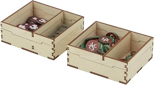 Vista 18 de The Broken Token Arkham Horror: The Card Game Revised Core Set Organizador compatible, caja de almacenamiento de madera para juegos de mesa