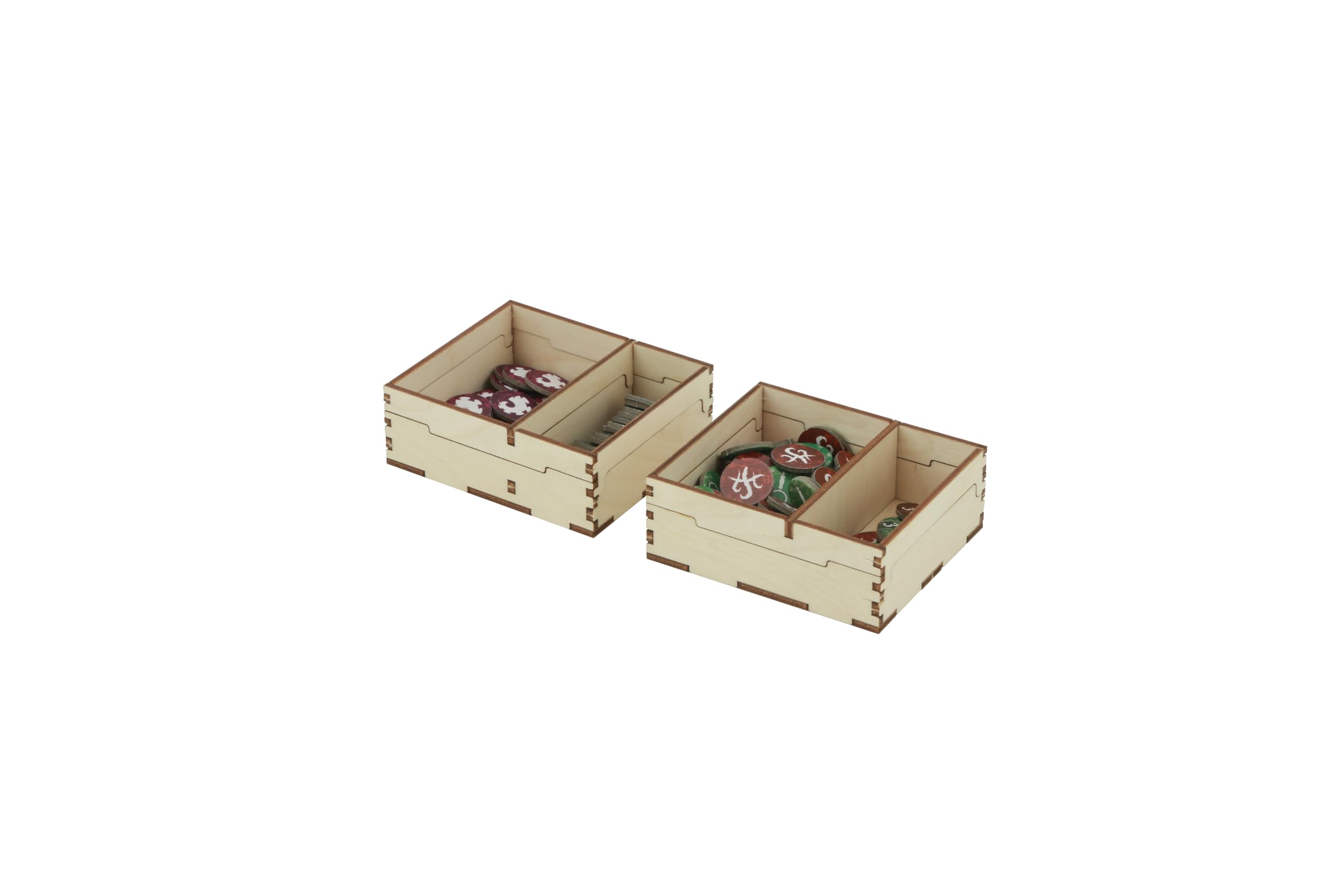 The Broken Token Arkham Horror 3rd Edition Expansion Compatible Game Organizer - Wood Storage Box with Multiple Trays for Cards, Tokens & More