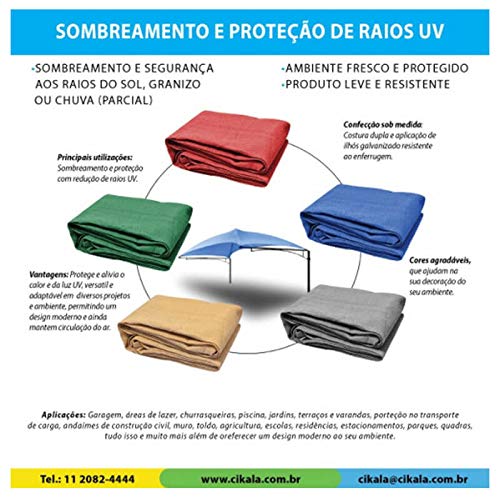 Tela Toldo Sombreamento Shade Retangular Cor Areia 5x3 Mts