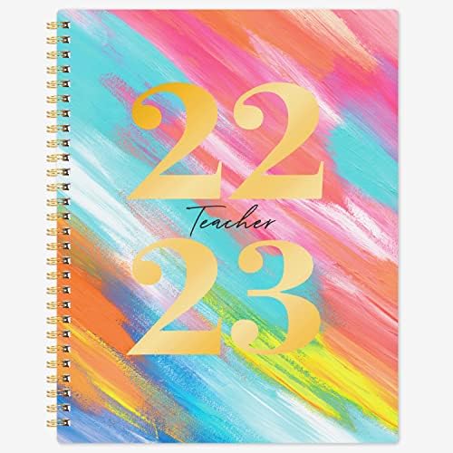 Trainer Planner 2022-2023 – 2022-2023 Weekly & Month-to-month Lesson Plan Ebook, July 2022 – June 2023, 8″ x 10″, Educational Planner 2022-2023 with Twin-Wire Binding for Lecturers – Watercolor