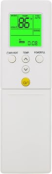 Replacement for Fujitsu Air Conditioner Remote Control AR-REF1U AR-RED1U AR-REG1U AR-REY1U AR-REM1U AR-REF1E AR-REF2E AR-REA1E AR-REW1E AR-REF3E AR-REW3E AR-REA2E AR-REB1E AR-REW4E AR-REM4E AR-REB1E