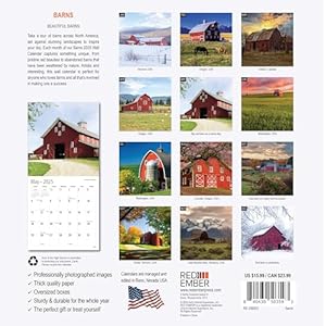 Redemberbarns2025wallcalendar12month12x24openthicksturdypapergiftablecalendar2025  Urban Country Home Decor Red ember barns 2025 wall calendar 12 month 12 x 24 open thick sturdy paper giftable calendar 2025  urban country home decor
