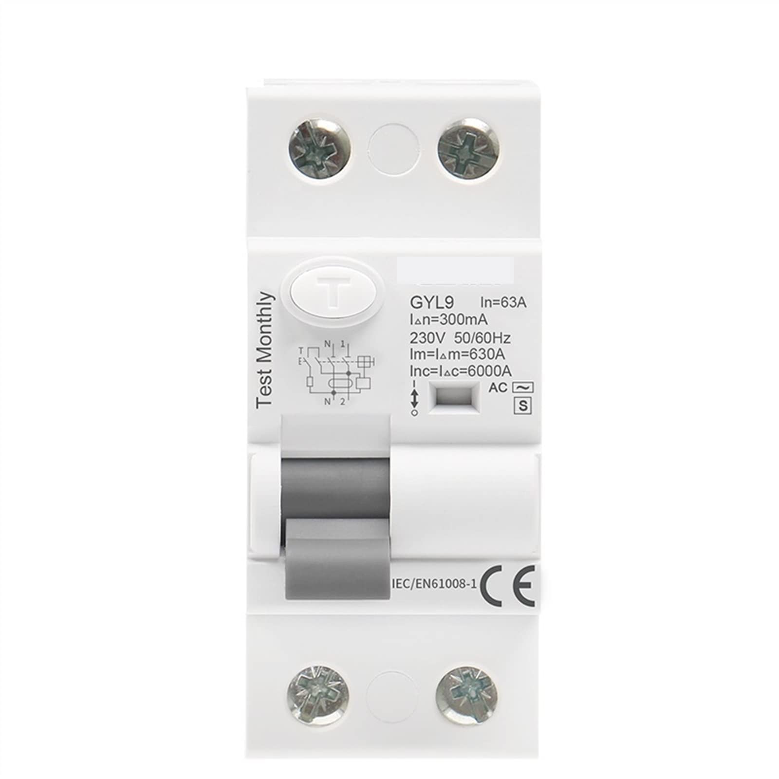 RCD RCCB ELCB disyuntor electromagnético retardado de cuatro polos para cuadros eléctricos de 63A 7