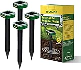 THANOS Solar Mole Repellent Stakes Groundhog Repeller Gopher Deterrent Spike Trap Get Rid of Voles from Garden Outdoor